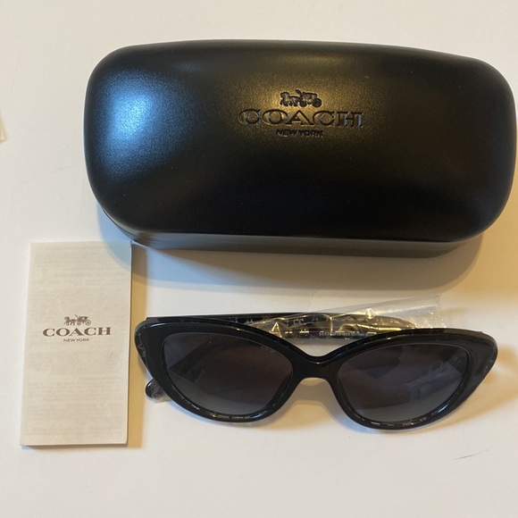 Coach Accessories - DUPLICATE LISTING FOR BUNDLE: NWOT Coach Glitter Sunglasses Cat Eye Black Silver